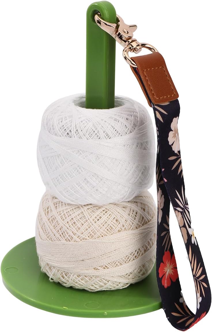 Dasonwin Portable Yarn Holder,Travel Yarn Holder,Wrist Yarn Holder for Crocheting, Green Plastic Yarn Holder,Knitting Supplies Gift for Craft Lovers. (Green) - Image 2